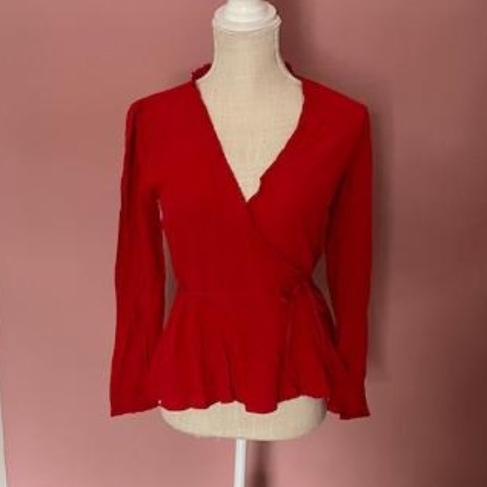 Loft Ruffle Wrap Blouse - Picture 3 of 12